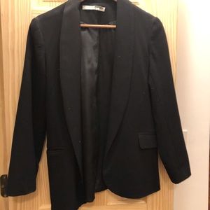 Black womens blazer, lined double pocket, wellmade